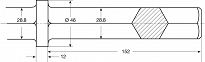 Dłuto płaskie 29 x 152 mm RENNSTEIG 246 40000 - 2