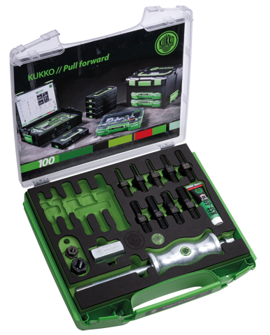 Zestaw ściągaczy do wpustów pasowanych i kołków pasowanych KUKKO 223-G