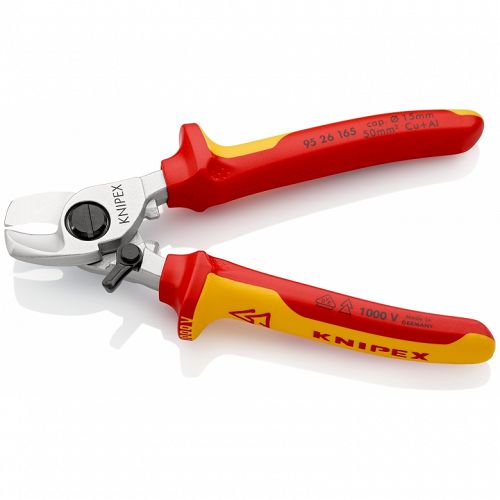Nożyce izolowane ze sprężyną do Cięcia Kabli Cu i Al KNIPEX 95 26 165