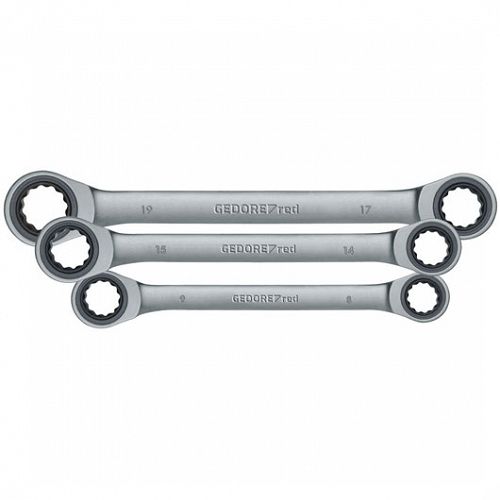 Zestaw kluczy oczkowych dwustronnych z grzechotką 8-19mm GEDORE RED R07405006 3300898