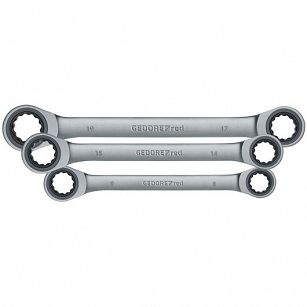 Zestaw kluczy oczkowych dwustronnych z grzechotką 8-19mm GEDORE RED R07405006 3300898