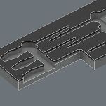 Wkładka piankowa Kraftform Seria 100 VDE Set 1 98110, bez narzędzi, 172 x 30 x 392 mm WERA 05137133001 - 2