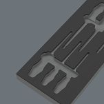 Wkładka piankowa Kraftform Seria 100 VDE Set 1 98110, bez narzędzi, 172 x 30 x 392 mm WERA 05137133001 - 3