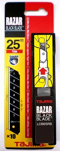 Ostrza segmentowe łamane 25mm, Razar Black Blade 10szt. TAJIMA