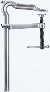 Ścisk śrubowy ślusarski 200/100mm OMEGA GMZ z pokrętłem BESSEY GM20ZK