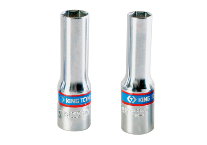 Nasadka długa cienkościenna 3/8" 12mm x 65mm 6-kąt. do świec żarowych, chrom KING TONY 321512M