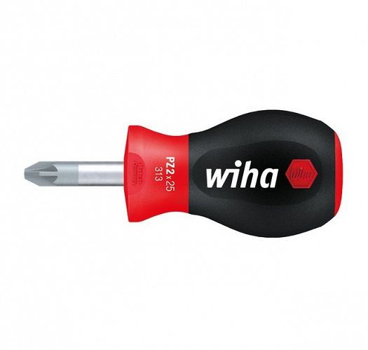 Wkrętak śrubokręt krzyżowy PZ1 25mm SoftFinish z krótkim trzonem okrągłym 26971 WIHA