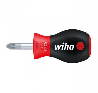 Wkrętak śrubokręt krzyżowy PZ1 25mm SoftFinish z krótkim trzonem okrągłym 26971 WIHA