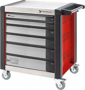 Wózek warsztatowy TTS 6-szufl. czerwony z Nakładkami; 1000x1024x652mm, max obciążenie: 40kg na szufladę; 1400 kg na Wózek; 98/VA6 R STAHLWILLE 81200100