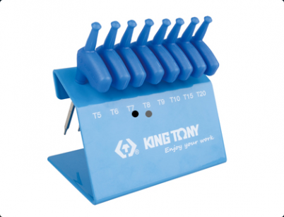 Imbusy zestaw z uchwytem "L" 8szt. 1163A - TORX T5 - T20 KING TONY 24308PR