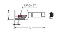 Nasadka bitowa z magnesem 1/4
