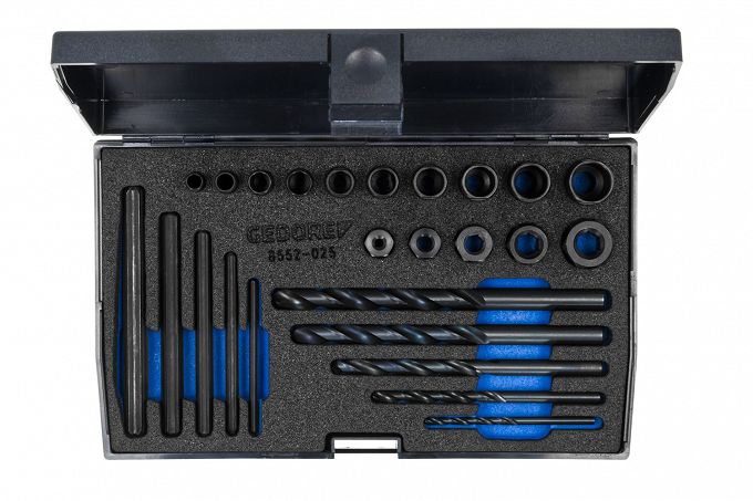 Zestaw wykrętaków do zerwanych śrub 25części GEDORE 675550 8552-025