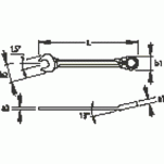 Klucz płaski z grzechotką oczkową odchylony Profil-UD 10 mm  Nr 7 UR 10 GEDORE 2297272 - 3