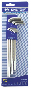 Zestaw imbusów 9 szt. 1125M - HEX ekstra długie 1,5 - 10mm KING TONY  20209MR 