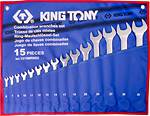 Zestaw kluczy płasko-oczkowych 15 cz. 6 - 32 mm, etui KING TONY 1215MRN02