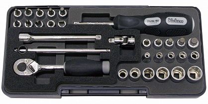 Zestaw kluczy nasadowych w walizka ABS 31 części KOKEN