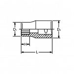 Nasadka 8mm dwunastokątna KOKEN - 2