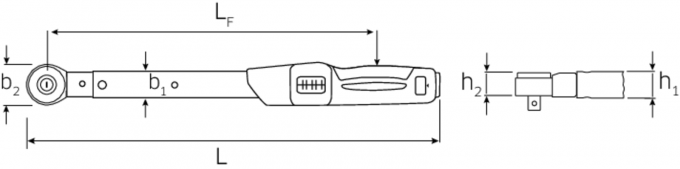 Klucz dynamometryczny MANOSKOP® z wbudowaną grzechotką drobnozębną nr 730NR  20-100 Nm STAHLWILLE 96503110