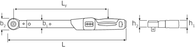 Klucz dynamometryczny MANOSKOP® z wbudowaną grzechotką drobnozębną nr 730NR  20-100 Nm STAHLWILLE 96503110