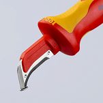 Nóż do Ściągania Izolacji z stopką chroniącą żyłę kabla KNIPEX 98 55 - 7