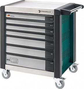 Wózek warsztatowy TTS 7-szuflad zielony z Nakładkami, 1000x1024x 652 mm; max obciążenie: 40kg na szufladę; 1400 kg na Wózek 98/VA7 G STAHLWILLE 81200104