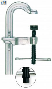 Ścisk śrubowy ślusarski 350/100mm stalowy wzmocniony STBVC BESSEY STBVC35