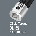 Klucz dynamometryczny 14x18mm 60-300Nm X 5 WERA 05075655001 - 3