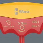 Wkrętak śrubokręt dynamometryczny sześcokąt 4mm izolowany z ustawioną wartością 5 Nm WERA 05004980001 - 8