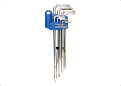 Zestaw imbusów 9 szt. 1127 - Torx z otowrem T10 - T50 KING TONY 20419PR