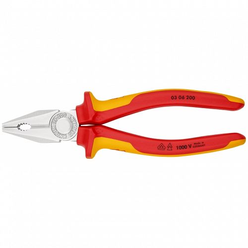 Kombinerki Izolowane Szczczypce Uniwersalne długość 200mm KNIPEX 03 06 200