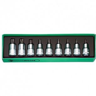 Zestaw nasadek wkrętakowych 1/2" TORX T20-T60  9-częściowy, w opakowaniu kartonowym 96031004 STAHLWILLE 