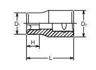 Nasadka E10 TORX KOKEN - 2