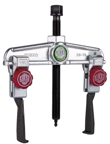 Ściągacz 2-ramienny uniwersalny z bardzo smukłymi, szybkoprzestawnymi ramionami KUKKO 20-10+S-T