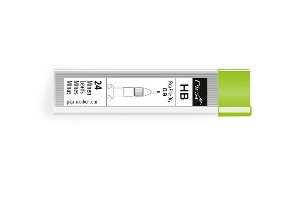 Wkłady do znacznika 0,9 Fine Dry, twardość HB PICA 7030