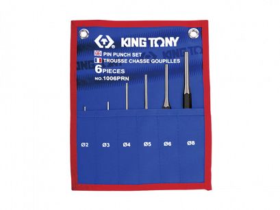 ZESTAW WYBIJAKÓW IGŁOWYCH 6 cz. 2 - 8mm, ETUI  KING TONY 1006PRN