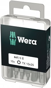 Bity 1/4" 10 szt TX10x25mm 867/1 DIY WERA 05072406001