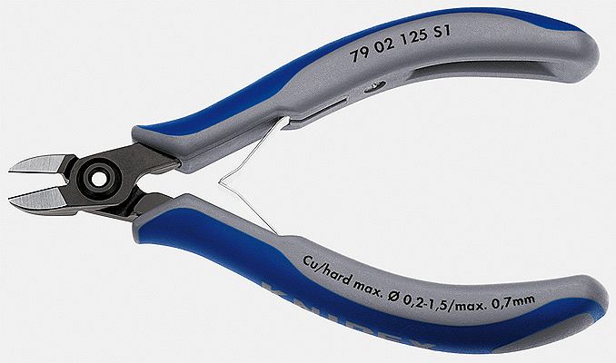 Szczypce Tnące dla Elektroników do wiązki przewodów KNIPEX 79 02 125 S1