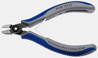 Szczypce Tnące dla Elektroników do wiązki przewodów KNIPEX 79 02 125 S1