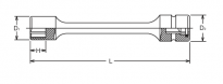 Nasadka udarowa sześciokątna długa antywibracyjna 10x150mm KOKEN - 2