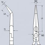 Szczypce tnące półokrągłe (Szczypce radiowe) KNIPEX 25 26 160 - 5