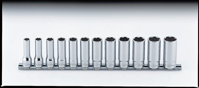 Zestaw nasadek sześciokątnych 8mm-19mm długich Surface Drive KOKEN