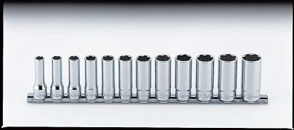 Zestaw nasadek sześciokątnych 8mm-19mm długich Surface Drive KOKEN