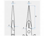 Szczypce wąskie, proste mini 157mm KING TONY 6317-06 - 3