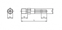 Adapter do uchwytu wiertarskiego gwint 1/2x20UNF HEX 1/4