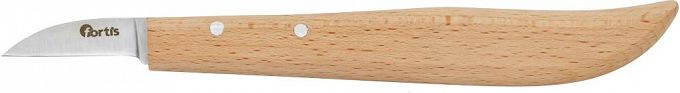 Nóż do usuwania zadziorow/ nóż snycerski, z drewniana rękojeścią 140mm FORTIS 4317784728010