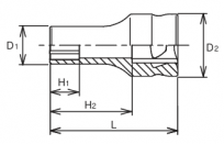 Nasadka półgłęboka 6-kątna 3/8