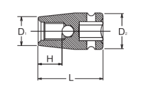 Nasadka udarowa do śrub szpilkowych M14x2,0 KOKEN - 3