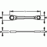 Klucz oczkowy z grzechotką 18 x 19 mm nr 4 R 18x19 GEDORE 2306832 - 2