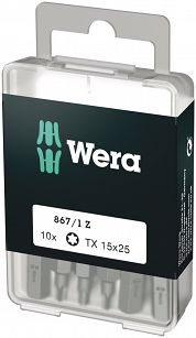 Bity 1/4" 10 szt TX15x25mm 867/1 DIY WERA 05072407001