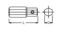 Bit imbusowy hex 1/4